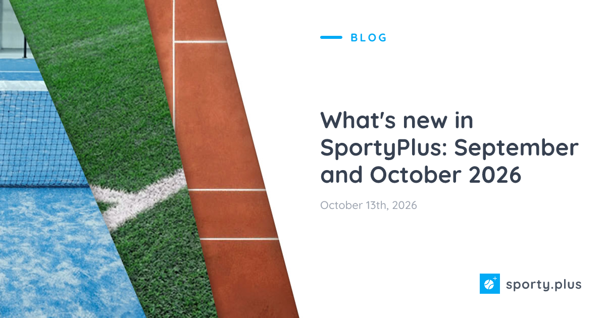 What's new in SportyPlus: September and October 2026
