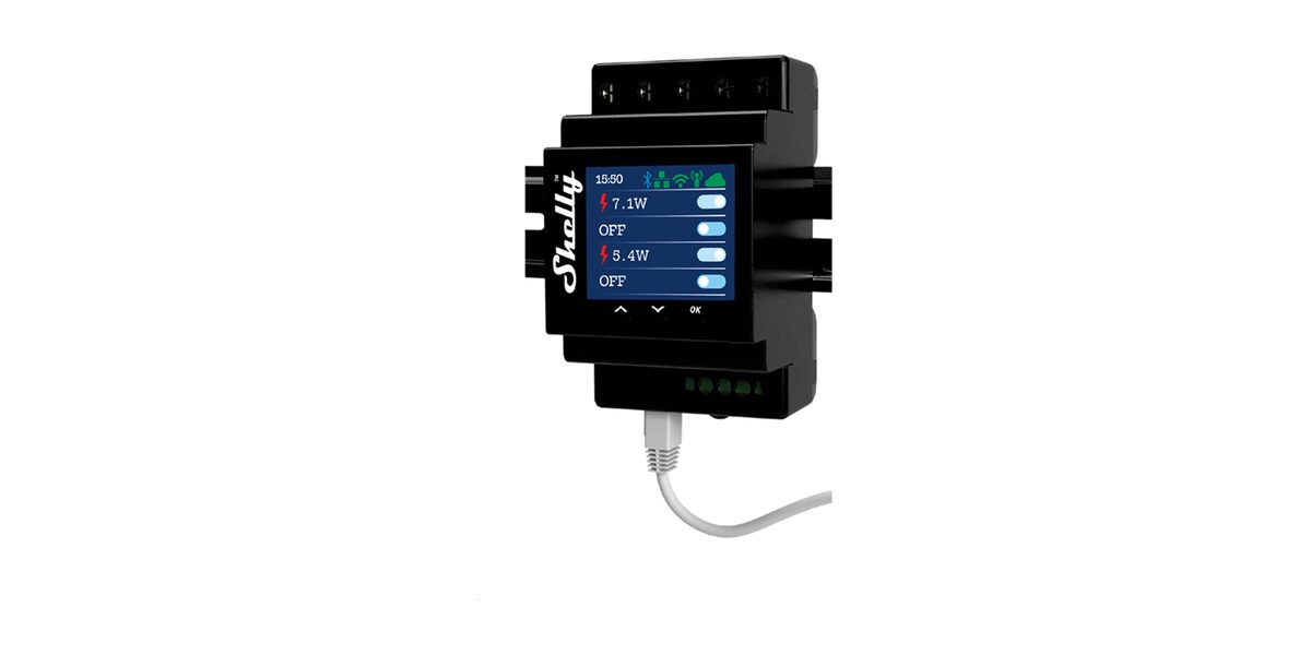 Shelly Pro 4PM, a four-channel DIN rail smart relay with power metering